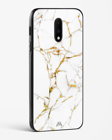 Calacatta White Marble Glass Case Phone Cover (OnePlus)