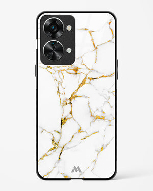 Calacatta White Marble Glass Case Phone Cover (OnePlus)