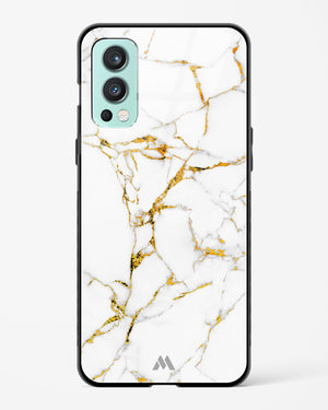 Calacatta White Marble Glass Case Phone Cover (OnePlus)