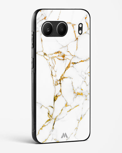 Calacatta White Marble Glass Case Phone Cover (OnePlus)