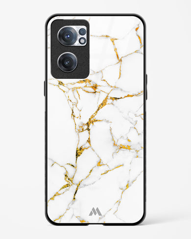 Calacatta White Marble Glass Case Phone Cover (OnePlus)