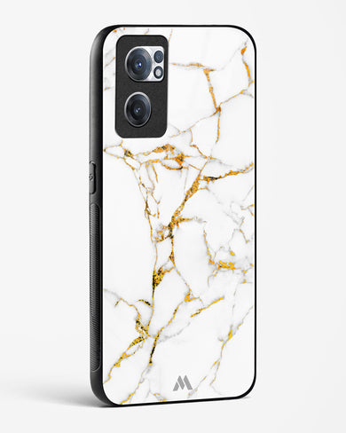 Calacatta White Marble Glass Case Phone Cover (OnePlus)