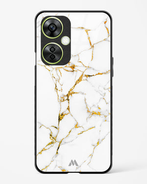 Calacatta White Marble Glass Case Phone Cover (OnePlus)