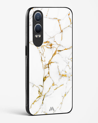 Calacatta White Marble Glass Case Phone Cover (OnePlus)