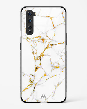 Calacatta White Marble Glass Case Phone Cover (OnePlus)