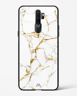 Calacatta White Marble Glass Case Phone Cover-(Oppo)