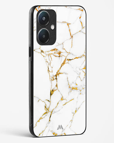 Calacatta White Marble Glass Case Phone Cover-(Oppo)