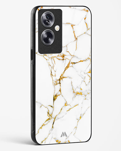 Calacatta White Marble Glass Case Phone Cover-(Oppo)