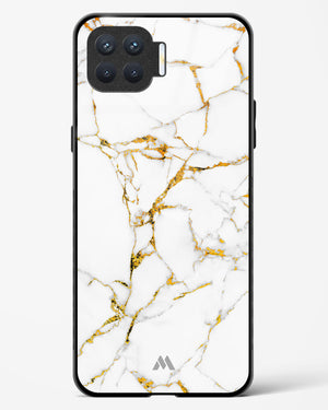 Calacatta White Marble Glass Case Phone Cover (Oppo)