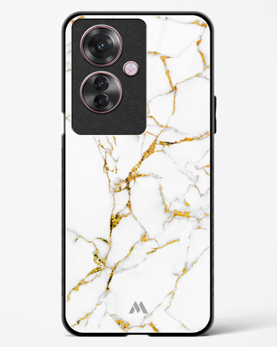 Calacatta White Marble Glass Case Phone Cover (Oppo)