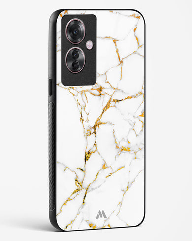 Calacatta White Marble Glass Case Phone Cover (Oppo)