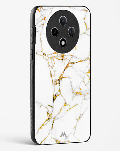 Calacatta White Marble Glass Case Phone Cover (Oppo)