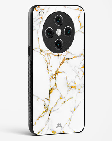 Calacatta White Marble Glass Case Phone Cover (Oppo)