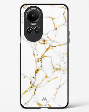 Calacatta White Marble Glass Case Phone Cover (Oppo)