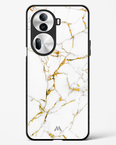 Calacatta White Marble Glass Case Phone Cover (Oppo)