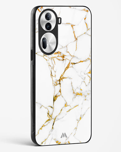 Calacatta White Marble Glass Case Phone Cover (Oppo)