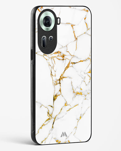 Calacatta White Marble Glass Case Phone Cover (Oppo)