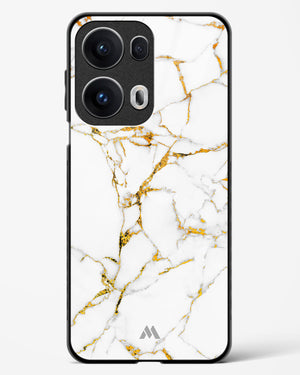 Calacatta White Marble Glass Case Phone Cover (Oppo)