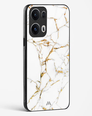 Calacatta White Marble Glass Case Phone Cover (Oppo)