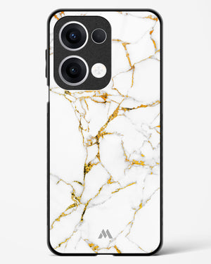 Calacatta White Marble Glass Case Phone Cover (Oppo)