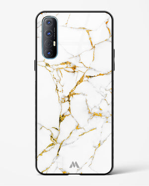 Calacatta White Marble Glass Case Phone Cover (Oppo)