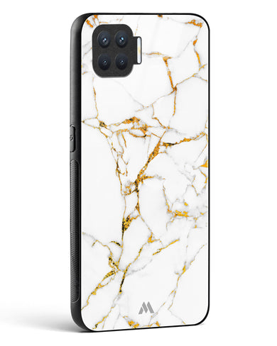 Calacatta White Marble Glass Case Phone Cover (Oppo)