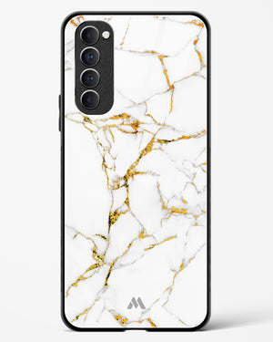 Calacatta White Marble Glass Case Phone Cover (Oppo)