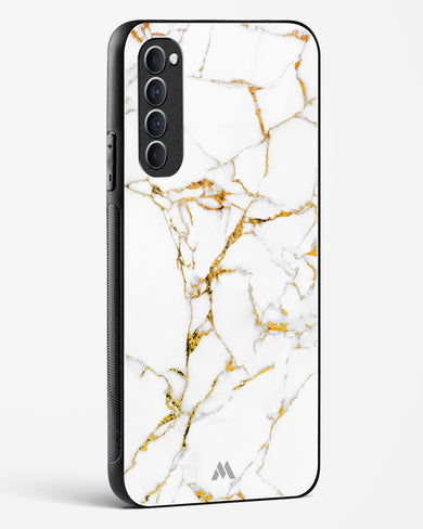 Calacatta White Marble Glass Case Phone Cover (Oppo)