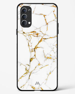 Calacatta White Marble Glass Case Phone Cover (Oppo)