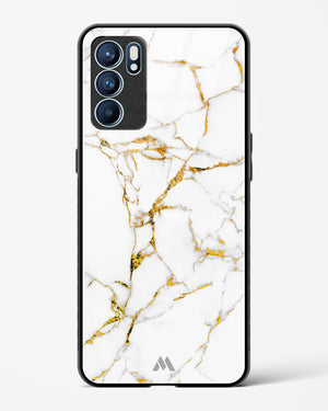 Calacatta White Marble Glass Case Phone Cover (Oppo)