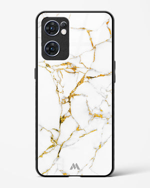 Calacatta White Marble Glass Case Phone Cover (Oppo)