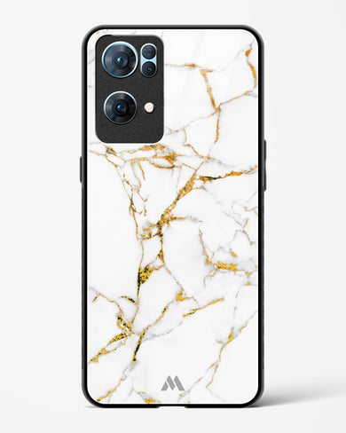 Calacatta White Marble Glass Case Phone Cover (Oppo)