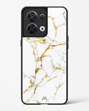 Calacatta White Marble Glass Case Phone Cover (Oppo)