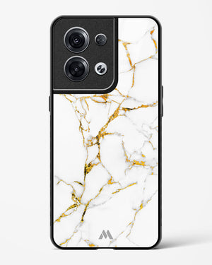 Calacatta White Marble Glass Case Phone Cover (Oppo)