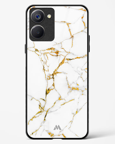 Calacatta White Marble Glass Case Phone Cover-(Realme)