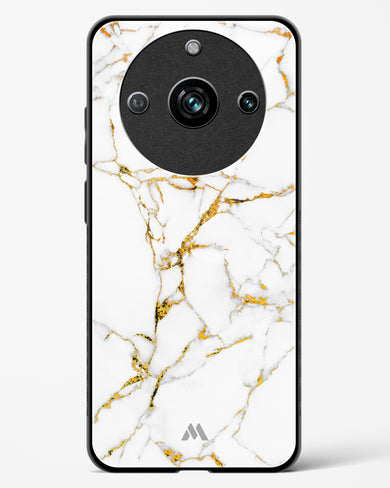 Calacatta White Marble Glass Case Phone Cover-(Realme)