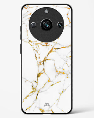 Calacatta White Marble Glass Case Phone Cover-(Realme)