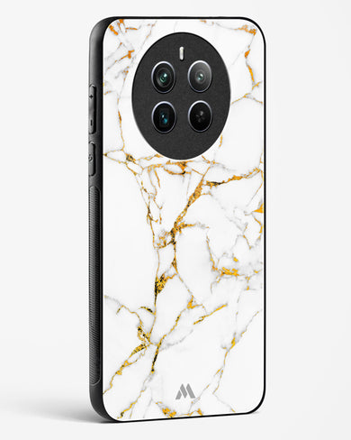 Calacatta White Marble Glass Case Phone Cover (Realme)