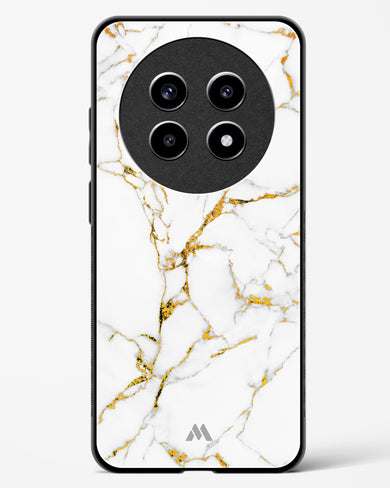 Calacatta White Marble Glass Case Phone Cover (Realme)