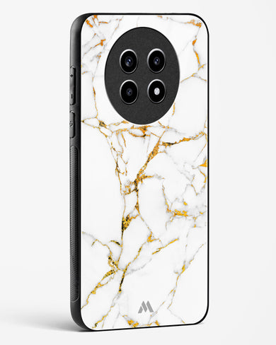 Calacatta White Marble Glass Case Phone Cover (Realme)