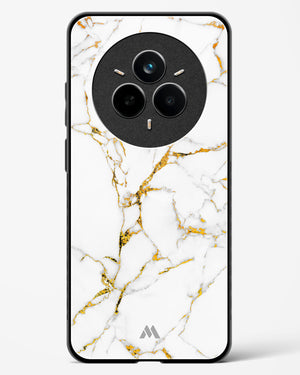 Calacatta White Marble Glass Case Phone Cover (Realme)