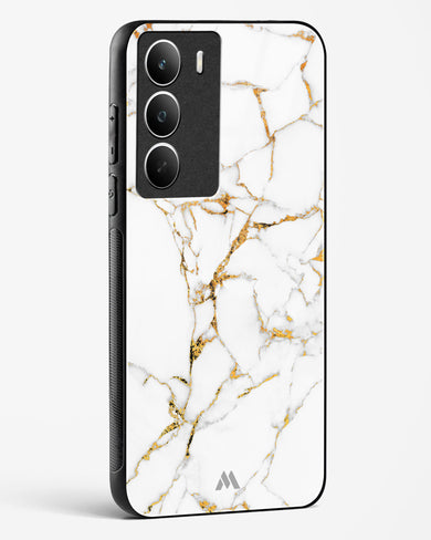 Calacatta White Marble Glass Case Phone Cover (Realme)