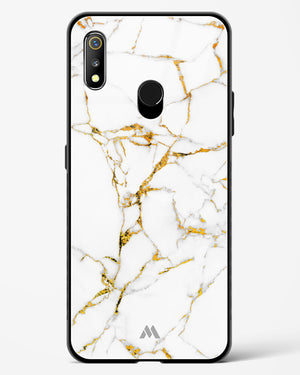 Calacatta White Marble Glass Case Phone Cover-(Realme)