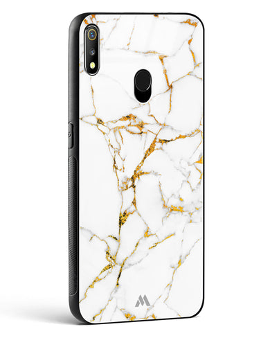 Calacatta White Marble Glass Case Phone Cover-(Realme)