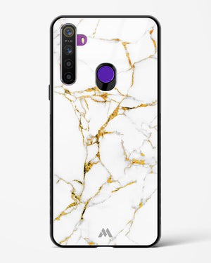 Calacatta White Marble Glass Case Phone Cover-(Realme)