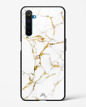 Calacatta White Marble Glass Case Phone Cover (Realme)