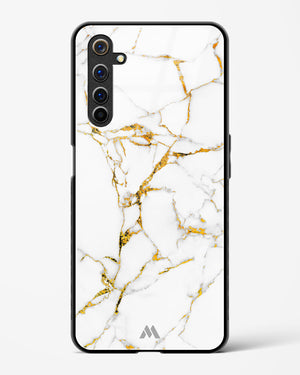 Calacatta White Marble Glass Case Phone Cover (Realme)