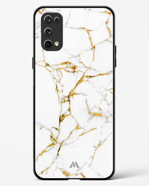 Calacatta White Marble Glass Case Phone Cover-(Realme)