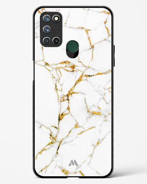 Calacatta White Marble Glass Case Phone Cover (Realme)