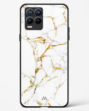 Calacatta White Marble Glass Case Phone Cover (Realme)